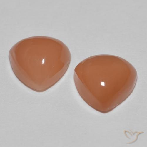 3.61 ct natürliche Apfelwein Mondstein-Edelsteine, Trillion, Lichtdurchlässig