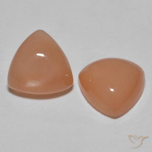 3.23 ct natürliche Apfelwein Mondstein-Edelsteine, Trillion, Lichtdurchlässig
