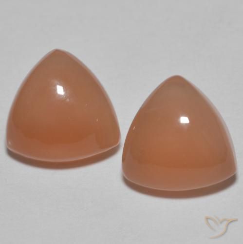 3.10ctw Natürlicher Mittelorange Mondstein, Trillion, Lichtdurchlässig