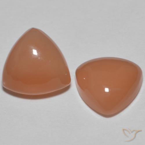 3.10 ct natürliche Mittelorange Mondstein-Edelsteine, Trillion, Lichtdurchlässig