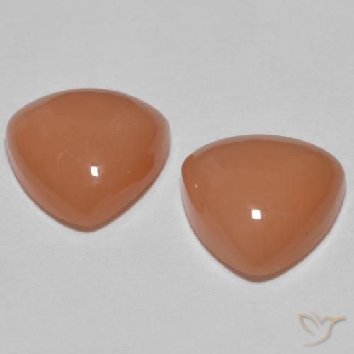 3.10 ct natürliche Mittelorange Mondstein-Edelsteine, Trillion, Lichtdurchlässig