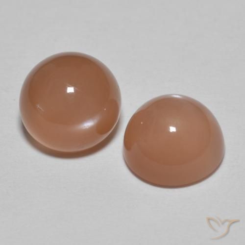 3.09 ct natürliche Mittelorange Mondstein-Edelsteine, Runden, Lichtdurchlässig