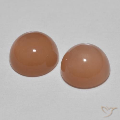 3.09 ct natürliche Mittelorange Mondstein-Edelsteine, Runden, Lichtdurchlässig