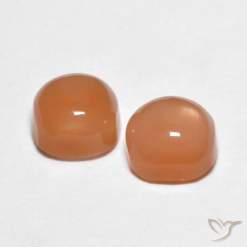 2.40 ct natürliche Warme Aprikosenorange Mondstein-Edelsteine, Kissen, Lichtdurchlässig
