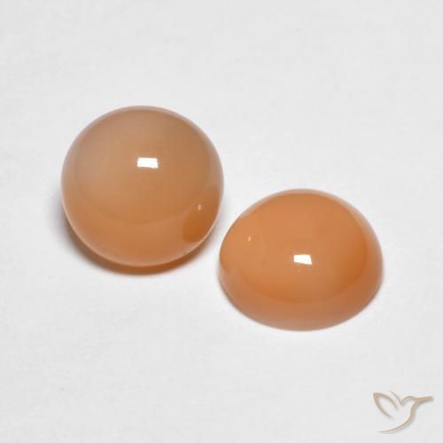 2.81 ct natürliche Medium Light-Orange Mondstein-Edelsteine, Runden, Transparent