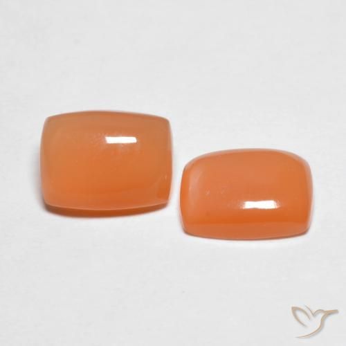 2.69 ct natürliche Warme Aprikosenorange Mondstein-Edelsteine, Kissen, Lichtdurchlässig