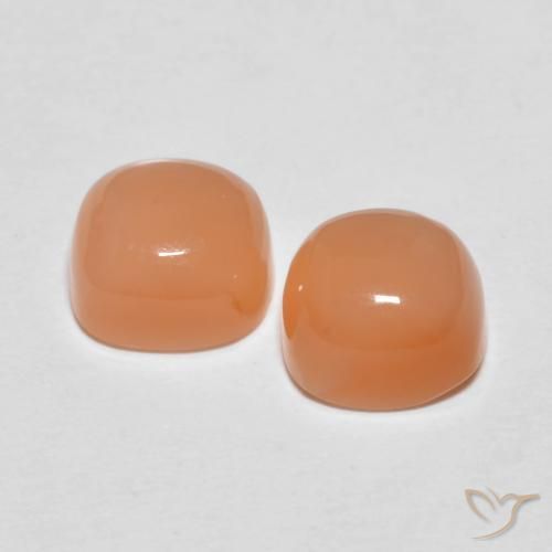 3.52 ct natürliche Mittelorange Mondstein-Edelsteine, Kissen, Lichtdurchlässig