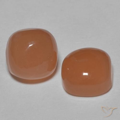 3.58 ct natürliche Tiefer Pfirsich Mondstein-Edelsteine, Kissen, Lichtdurchlässig