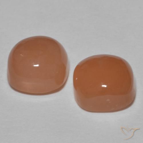 3.58 ct natürliche Tiefer Pfirsich Mondstein-Edelsteine, Kissen, Lichtdurchlässig