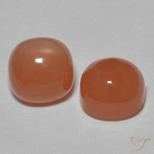 2.32 ct natürliche tieforange Mondstein-Edelsteine, Kissen, Lichtdurchlässig