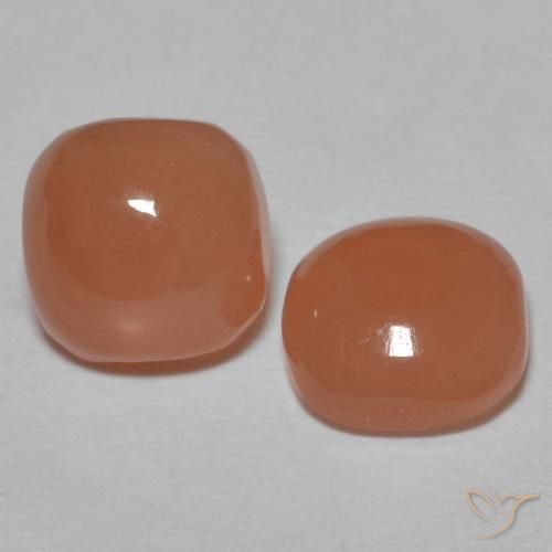 1.78 ct natürliche bräunlicher Pfirsich Mondstein-Edelsteine, Kissen, Lichtdurchlässig