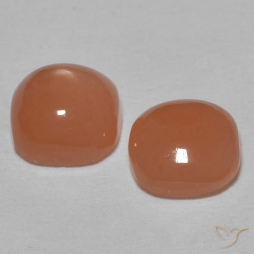 1.78 ct natürliche bräunlicher Pfirsich Mondstein-Edelsteine, Kissen, Lichtdurchlässig