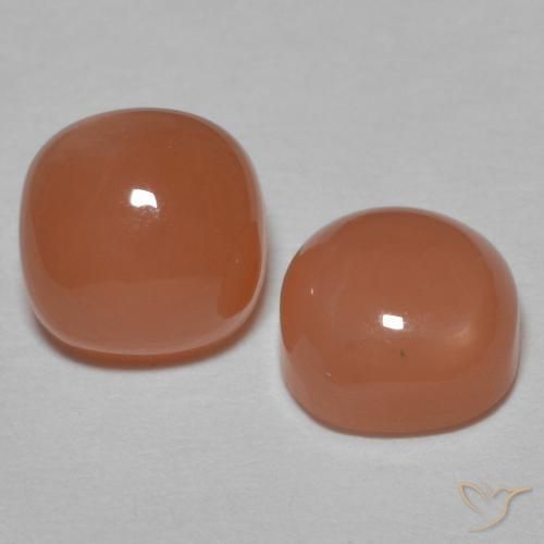 2.19 ct natürliche Tiefer Pfirsich Mondstein-Edelsteine, Kissen, Lichtdurchlässig