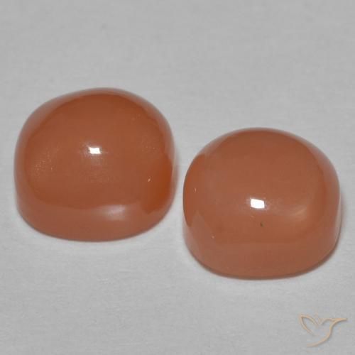 2.19 ct natürliche Tiefer Pfirsich Mondstein-Edelsteine, Kissen, Lichtdurchlässig