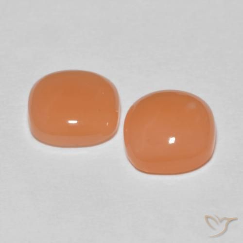 2.48 ct natürliche Mittelorange Mondstein-Edelsteine, Kissen, Lichtdurchlässig