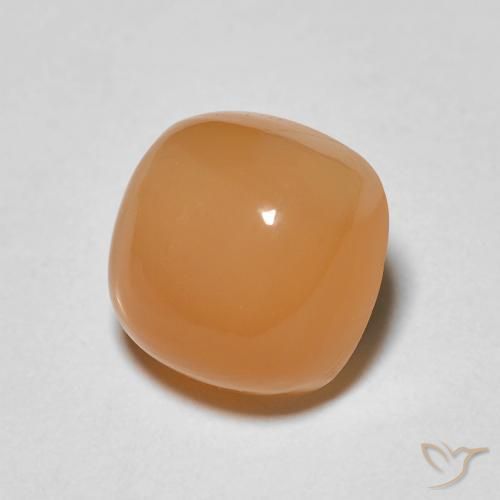 9,17 ctw natürlicher Medium Light-Orange Mondstein, Kissen, Lichtundurchlässig