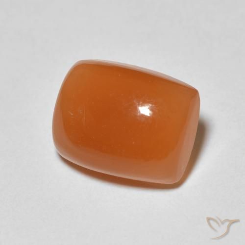 9,17 ctw natürlicher rötlich-orange Mondstein, Kissen, Lichtundurchlässig