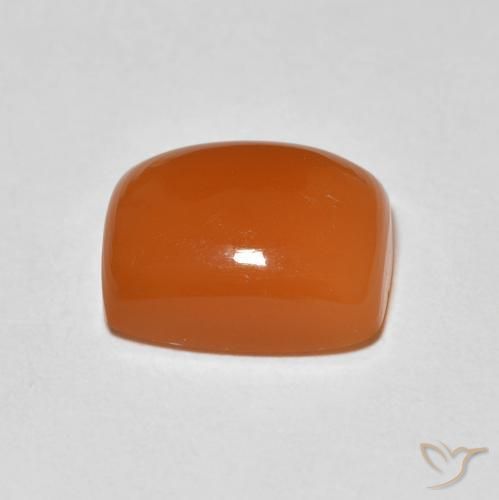 9,17 ctw natürlicher rötlich-orange Mondstein, Kissen, Lichtundurchlässig
