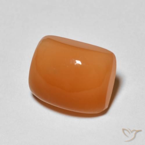 9,17 ctw natürlicher Mittelorange Mondstein, Kissen, Lichtundurchlässig