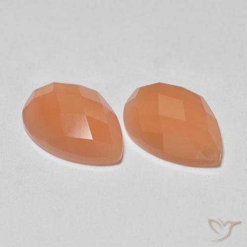 2.07 ct natürliche Mittelorange Mondstein-Edelsteine, Birnenform, Transparent