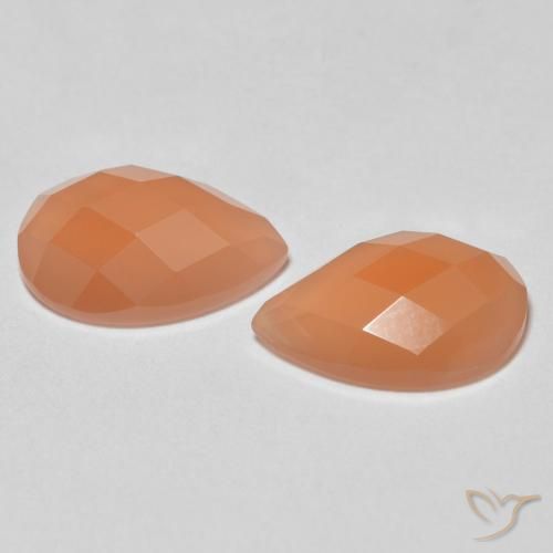 2.07 ct natürliche Mittelorange Mondstein-Edelsteine, Birnenform, Transparent
