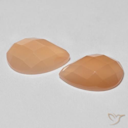 2.13 ct natürliche Medium Light-Orange Mondstein-Edelsteine, Birnenform, Transparent