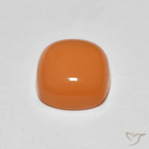 9,17 ctw natürlicher Mittelorange Mondstein, Kissen, Lichtdurchlässig