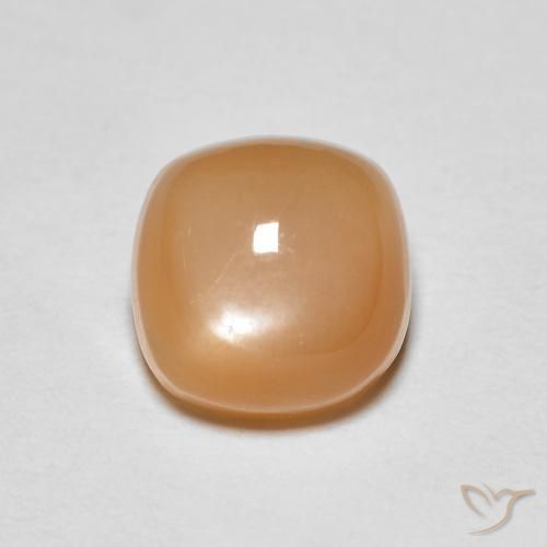 1.64ct Natürlicher Pfirsich-orange Mondstein, Kissen, Lichtdurchlässig