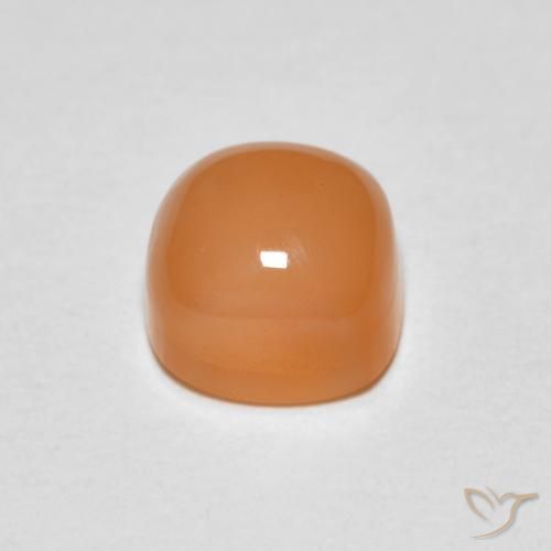 9,17 ctw natürlicher rötlich-orange Mondstein, Kissen, Lichtdurchlässig