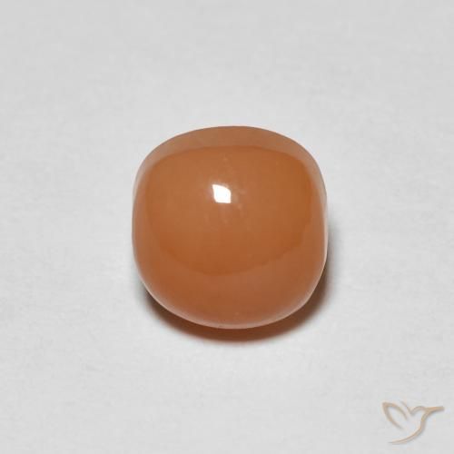 1.08ct Natürlicher hellorange Mondstein, Kissen, Lichtdurchlässig