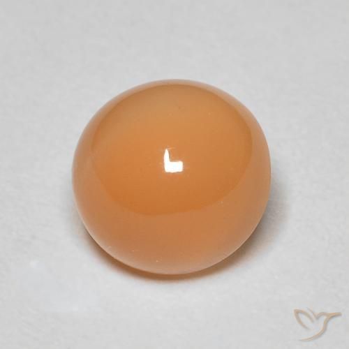 9,17 ctw natürlicher Cantaloupe-Orange Mondstein, Runden, Lichtdurchlässig
