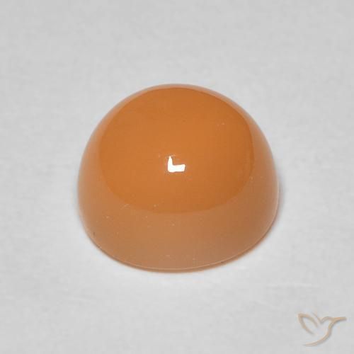 9,17 ctw natürlicher Cantaloupe-Orange Mondstein, Runden, Lichtdurchlässig
