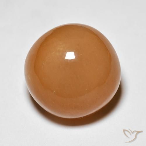 13.63ct Natürlicher rötlich-orange Mondstein, Runden, Lichtundurchlässig