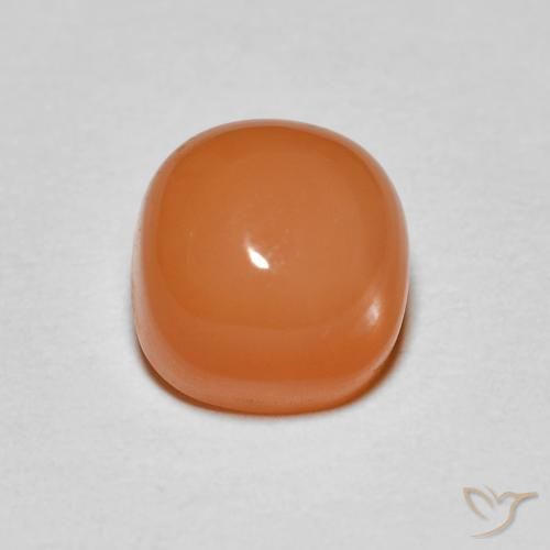 1.43ct Natürlicher Mittelorange Mondstein, Kissen, Lichtdurchlässig