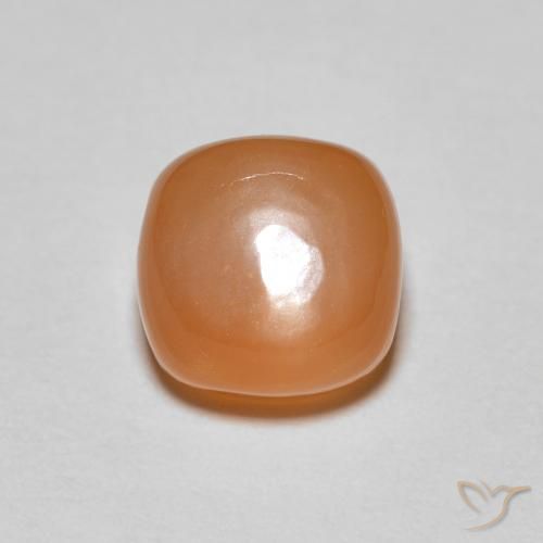 2.07ct Natürlicher rötlich-orange Mondstein, Kissen, Lichtdurchlässig