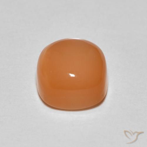 9,17 ctw natürlicher rötlich-orange Mondstein, Kissen, Lichtdurchlässig