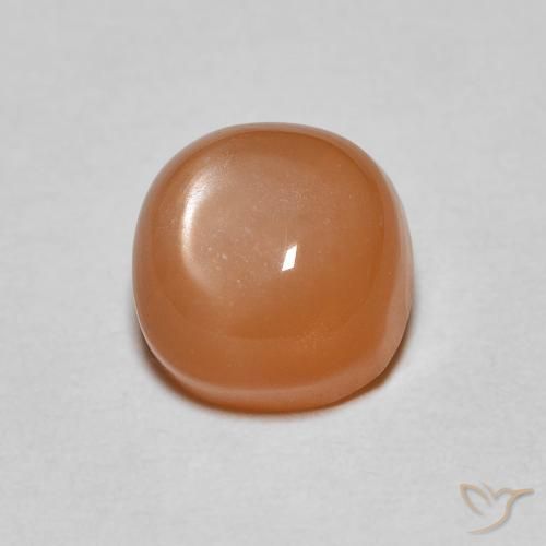 1.17ct Natürlicher rötlich-orange Mondstein, Kissen, Lichtdurchlässig