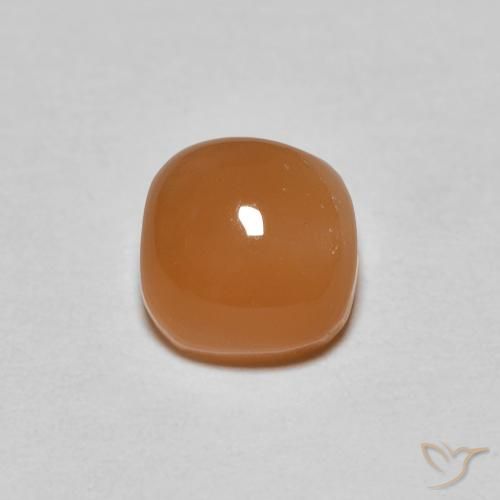 1.17ct Natürlicher Mittelorange Mondstein, Kissen, Lichtdurchlässig