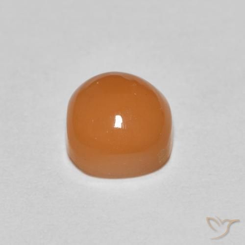 9,17 ctw natürlicher Mittelorange Mondstein, Kissen, Lichtdurchlässig
