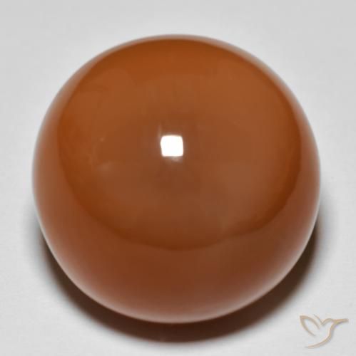 28.62ct Natürlicher rötlich-orange Mondstein, Runden, Lichtundurchlässig