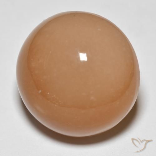 9,17 ctw natürlicher Medium Dark-Orange Mondstein, Runden, Lichtdurchlässig