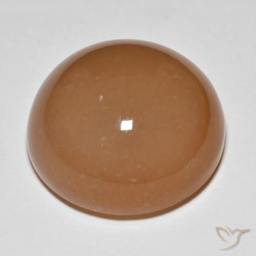 9,17 ctw natürlicher Medium Dark-Orange Mondstein, Runden, Lichtdurchlässig