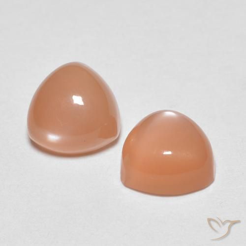 1.83 ct natürliche Cantaloupe-Orange Mondstein-Edelsteine, Trillion, Transparent