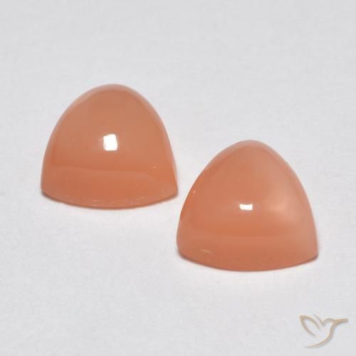 1.98 ct natürliche Mittelorange Mondstein-Edelsteine, Trillion, Lichtdurchlässig