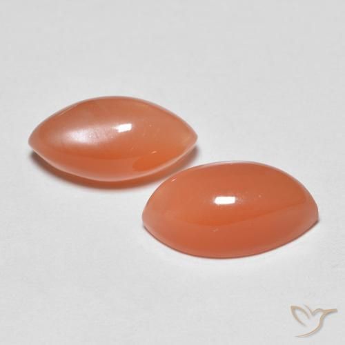 3.23 ct natürliche Mittelorange Mondstein-Edelsteine, Marquise, Lichtdurchlässig