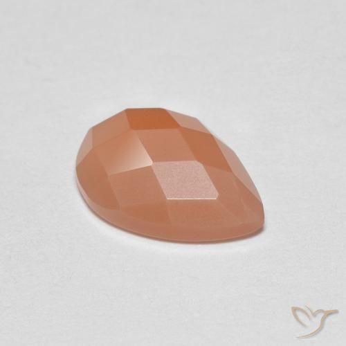 1.09ct Natürlicher Mittelorange Mondstein, Birnenform, Transparent, Photo A