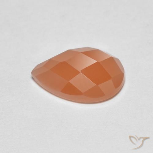 9,17 ctw natürlicher Mittelorange Mondstein, Birnenform, Transparent