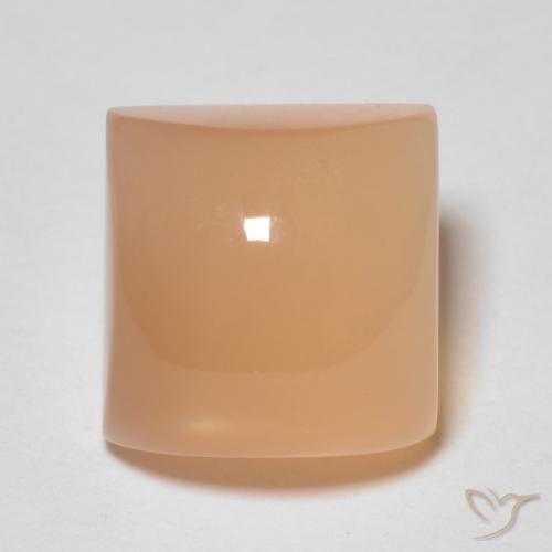 2.72ct Natürlicher Pfirsich-orange Mondstein, Quadrat, Transparent