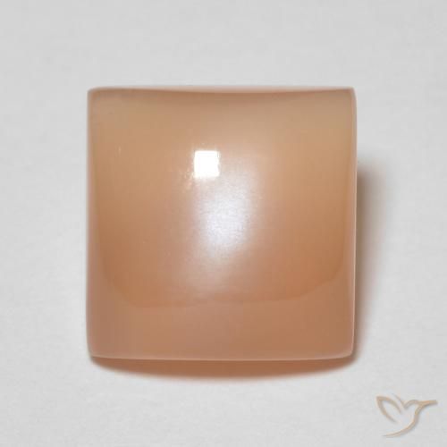 1.87ct Natürlicher Cantaloupe-Orange Mondstein, Quadrat, Transparent