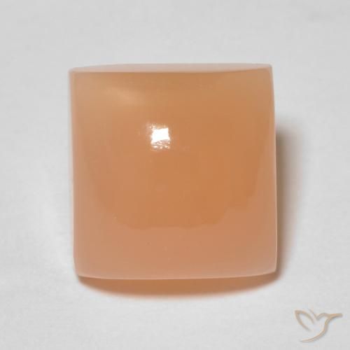 2.12ct Natürlicher Medium Light-Orange Mondstein, Quadrat, Transparent